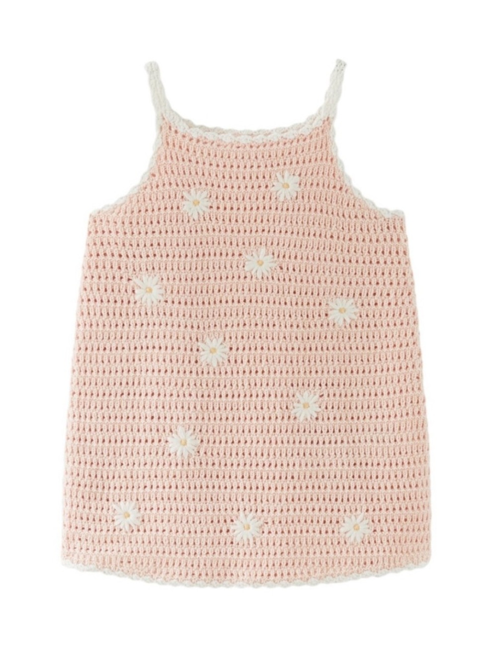 Zara Daisy Crochet Dress Pink